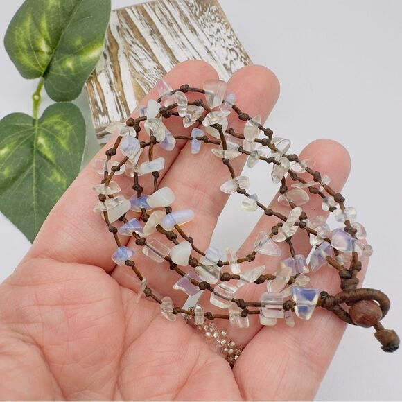 Opalite Crystal Chips Bracelet - Picture 3 of 6